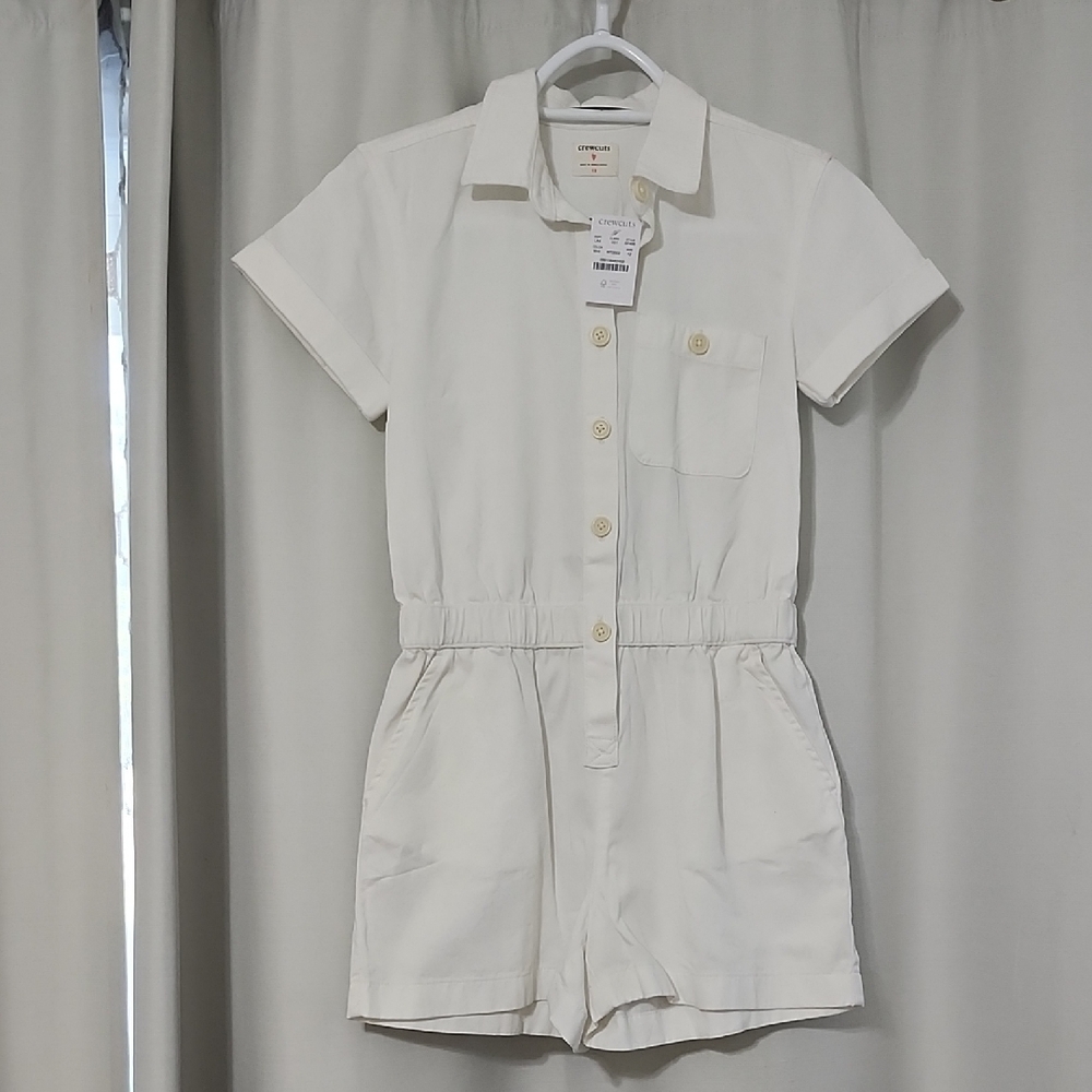 Crewcuts Ivory Button-Up Kids One Piece